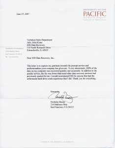 University of the Pacific testimonial